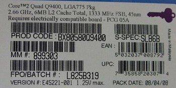 core 2 Quad q9400 